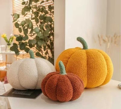 Cozy Pumpkin Plush Cushion