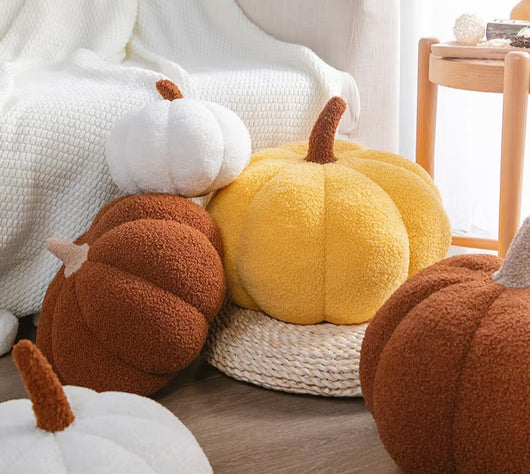 Cozy Pumpkin Plush Cushion